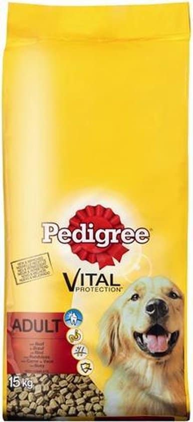 Pedigree Vital Protection Adult Brokken - Rund & Groenten - Hondenvoer - 15kg 